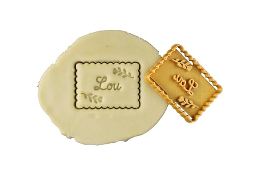 3DKOUPE - Ausstechform Petit Beurre - Motiv Blätter - Personalisiert mit Text - Typo und Farbe wählbar 3DKOUPE - Ausstechform Petit Beurre - Motiv Blätter - Personalisiert mit Text - Typo und Farbe wählbar von 3Dkoupe