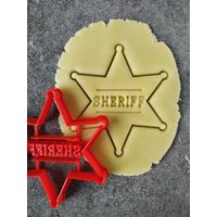 Ausstechform Sheriff-stern - Personalisierbar Mit Vornamen | Entworfen Und Hergestellt in Frankreich von 3Dkoupe