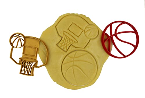 3DKOUPE - Ausstechformen Basketball - 2er Set - Ballon, Korb - Farbe wählbar von 3Dkoupe