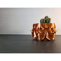 Face Vase/Planter Pot Multi Vase/ Goth Polyface Planter 3D Printed von 3DprintUP