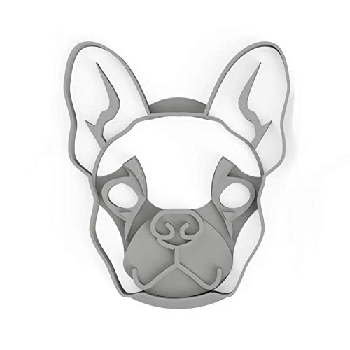 3DREAMS Keksausstecher Frenchy Hunde Ausstecher Mops und Lesezeichen French Bulldog und Mops Ausstecher Weihnachten (Frenchy Face Groß) von 3DREAMS