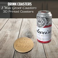 Ich War Groot Untersetzer | 4Er-Set 3D Gedruckte Holz Filament Tischuntersetzer Einweihungsgeschenk von 3Dvisualsanddesignco