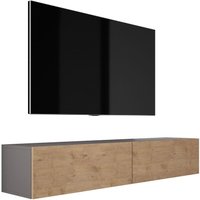 3e 3xe Living.com - Hängendes TV-Schrank - Modernes Design mit Push-to-Open-Funktion. a: b: 170 cm, h: 34 cm, t: 32 cm. tv Lowboard, tv Board, tv von 3E 3XE LIVING.COM