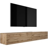 3e 3xe Living.com - Hängendes TV-Schrank - Modernes Design mit Push-to-Open-Funktion. a: b: 2 x 100 cm, h: 34 cm, t: 32 cm. tv Lowboard, tv Board, tv von 3E 3XE LIVING.COM