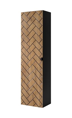 3E 3xE living.com Badezimmerpfosten, Eiche Craft mit schwarzer Griff, 35 x 136 x 25 cm 3E 3xE living.com Badezimmerpfosten, Eiche Craft mit schwarzer Griff, 35 x 136 x 25 cm von 3E 3xE living.com