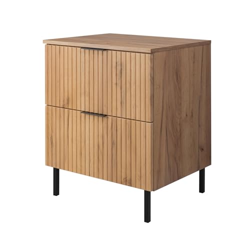 3E 3xE living.com Badezimmerschrank, Eiche Craft + schwarzer Griff, 60 x 77 x 46 cm 3E 3xE living.com Badezimmerschrank, Eiche Craft + schwarzer Griff, 60 x 77 x 46 cm von 3E 3xE living.com