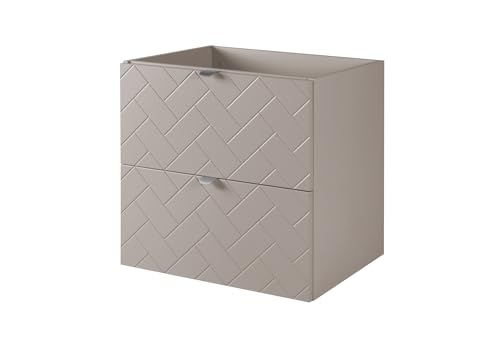 3E 3xE living.com Badezimmerschrank, Kaschmir mit silberner Griff, 60 x 57 x 46 cm 3E 3xE living.com Badezimmerschrank, Kaschmir mit silberner Griff, 60 x 57 x 46 cm von 3E 3xE living.com