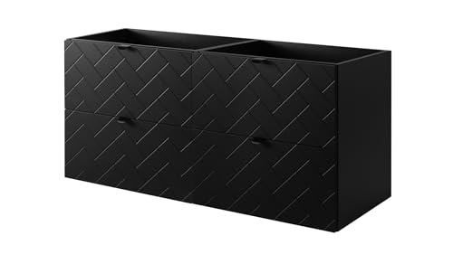 3E 3xE living.com Badezimmerschrank, Schwarz mit schwarzer Griff, 120 x 57 x 46 cm 3E 3xE living.com Badezimmerschrank, Schwarz mit schwarzer Griff, 120 x 57 x 46 cm von 3E 3xE living.com