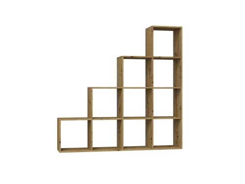 3E 3xE living.com Bücherregal, Bücherregal, Aufbewahrungsmöbel, D: L: 153 cm, H: 153 cm, T: 30 cm, Farbe: Eichenholz, Würfelregal, Würfelregal, Aufbewahrungswürfel 3E 3xE living.com Bücherregal, Bücherregal, Aufbewahrungsmöbel, D: L: 153 cm, H: 153 cm, T: 30 cm, Farbe: Eichenholz, Würfelregal, Würfelregal, Aufbewahrungswürfel von 3E 3xE living.com