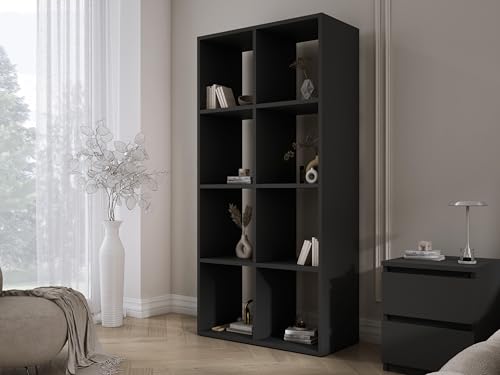 3E 3xE living.com Bücherregal mit 8 Fächern – Schwarz – 147 × 74 × 30 cm, vertikale oder horizontal 3E 3xE living.com Bücherregal mit 8 Fächern – Schwarz – 147 × 74 × 30 cm, vertikale oder horizontal von 3E 3xE living.com