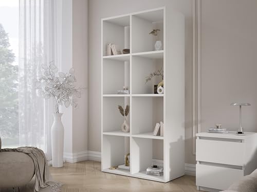 3E 3xE living.com Bücherregal mit 8 Fächern – Weiß – 147 × 74 × 30 cm, vertikale oder horizontal 3E 3xE living.com Bücherregal mit 8 Fächern – Weiß – 147 × 74 × 30 cm, vertikale oder horizontal von 3E 3xE living.com