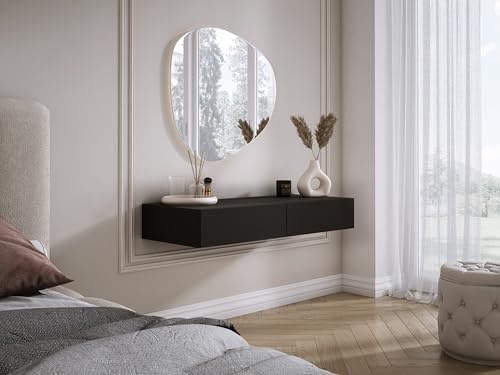 3E 3xE living.com Hängender Schminktisch mit Zwei Schubladen, Glattfront - Schwarz, 100 x 40 x 16 cm 3E 3xE living.com Hängender Schminktisch mit Zwei Schubladen, Glattfront - Schwarz, 100 x 40 x 16 cm von 3E 3xE living.com