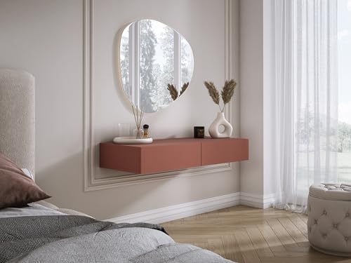 3E 3xE living.com Hängender Schminktisch mit Zwei Schubladen, Glattfront - Ziegel, 100 x 40 x 16 cm 3E 3xE living.com Hängender Schminktisch mit Zwei Schubladen, Glattfront - Ziegel, 100 x 40 x 16 cm von 3E 3xE living.com