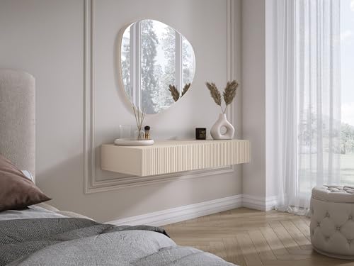 3E 3xE living.com Hängender Schminktisch mit Zwei Schubladen, geriffelte Front - Kaschmir, 100 x 40 x 16 cm 3E 3xE living.com Hängender Schminktisch mit Zwei Schubladen, geriffelte Front - Kaschmir, 100 x 40 x 16 cm von 3E 3xE living.com