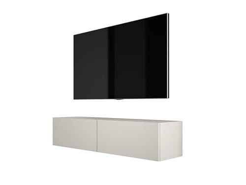 3E 3xE living.com Hängendes TV-Schrank (B: 140 cm, H: 34 cm, T: 32 cm) Lowboard, TV Board, Fernsehschrank in Kaschmir von 3E 3xE living.com