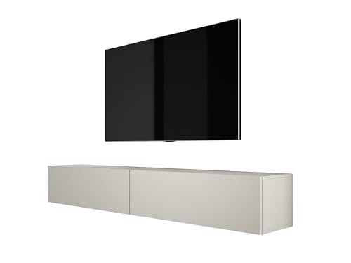 3E 3xE living.com Hängendes TV-Schrank (B: 2 X 100 cm, H: 34 cm, T: 32 cm) Lowboard, TV Board, Fernsehschrank in Kaschmir von 3E 3xE living.com