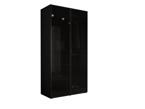 3E 3xE living.com Kleiderschrank, Graphitschwarz, 100 x 200 x 51 cm von 3E 3xE living.com