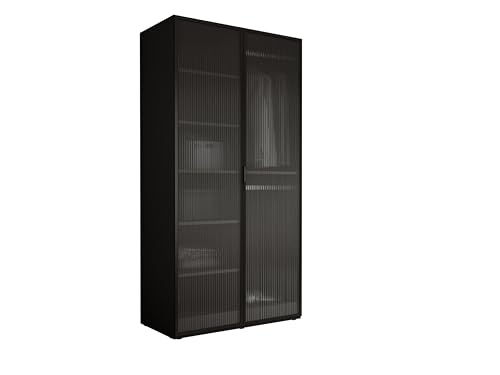 3E 3xE living.com Kleiderschrank, Graphitschwarz/klares Glas, 100 x 200 x 51 cm 3E 3xE living.com Kleiderschrank, Graphitschwarz/klares Glas, 100 x 200 x 51 cm von 3E 3xE living.com