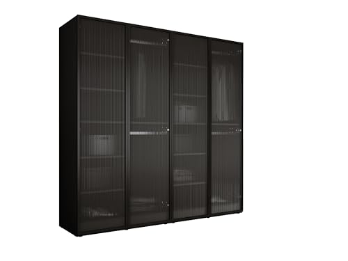 3E 3xE living.com Kleiderschrank, Graphitschwarz/klares Glas, 2 x 100 x 200 x 51 cm 3E 3xE living.com Kleiderschrank, Graphitschwarz/klares Glas, 2 x 100 x 200 x 51 cm von 3E 3xE living.com