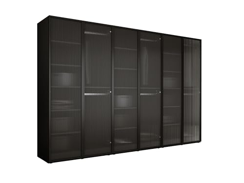 3E 3xE living.com Kleiderschrank, Graphitschwarz/klares Glas, 3 x 100 x 200 x 51 cm 3E 3xE living.com Kleiderschrank, Graphitschwarz/klares Glas, 3 x 100 x 200 x 51 cm von 3E 3xE living.com