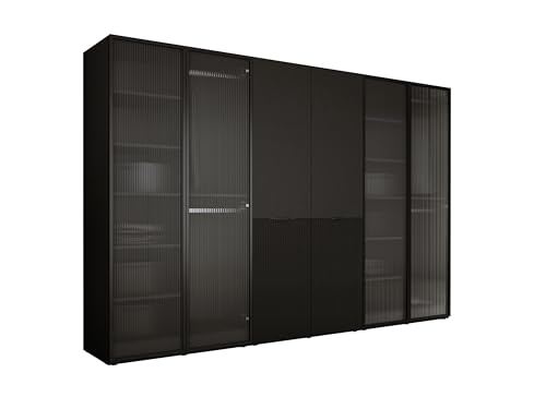 3E 3xE living.com Kleiderschrank, Graphitschwarz/klares Glas, 3 x 100 x 200 x 51 cm 3E 3xE living.com Kleiderschrank, Graphitschwarz/klares Glas, 3 x 100 x 200 x 51 cm von 3E 3xE living.com