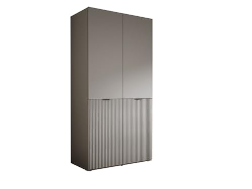 3E 3xE living.com Kleiderschrank, Platingrau, 100 x 200 x 51 cm von 3E 3xE living.com