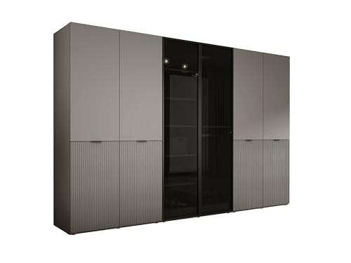 3E 3xE living.com Kleiderschrank, Platingrau, 3 x 100 x 200 x 51 cm von 3E 3xE living.com