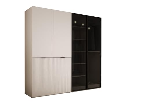 3E 3xE living.com Kleiderschrank, Sandbeige, 2 x 100 x 200 x 51 cm von 3E 3xE living.com