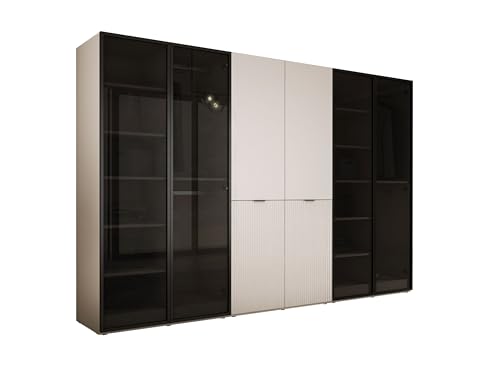 3E 3xE living.com Kleiderschrank, Sandbeige, 3 x 100 x 200 x 51 cm von 3E 3xE living.com