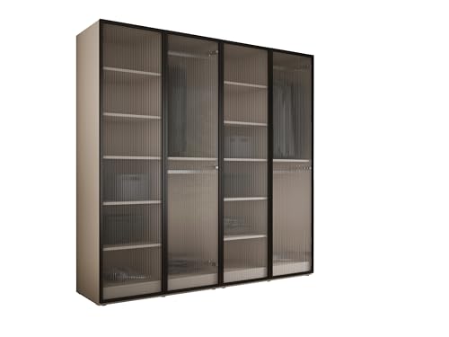 3E 3xE living.com Kleiderschrank, Sandbeige/klares Glas, 2 x 100 x 200 x 51 cm 3E 3xE living.com Kleiderschrank, Sandbeige/klares Glas, 2 x 100 x 200 x 51 cm von 3E 3xE living.com