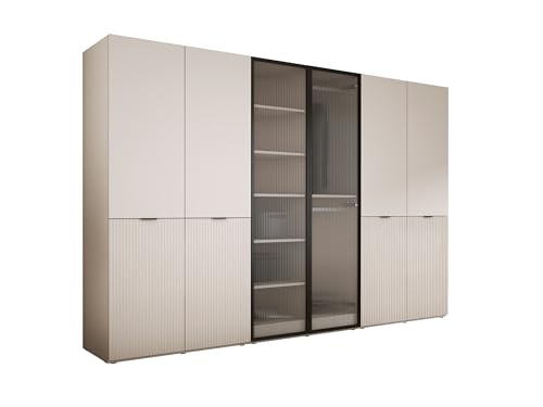 3E 3xE living.com Kleiderschrank, Sandbeige/klares Glas, 3 x 100 x 200 x 51 cm 3E 3xE living.com Kleiderschrank, Sandbeige/klares Glas, 3 x 100 x 200 x 51 cm von 3E 3xE living.com