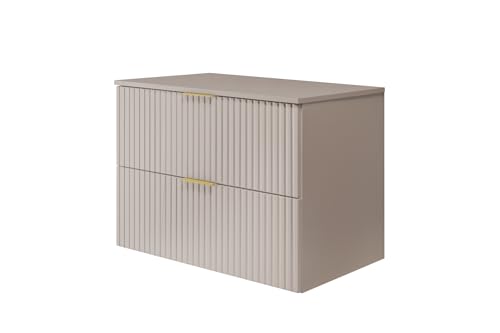3E 3xE living.com Waschbeckenunterschrank, Kaschmir, 80 x 57 x 46 cm, Goldener Griff + Arbeitsplatte 3E 3xE living.com Waschbeckenunterschrank, Kaschmir, 80 x 57 x 46 cm, Goldener Griff + Arbeitsplatte von 3E 3xE living.com