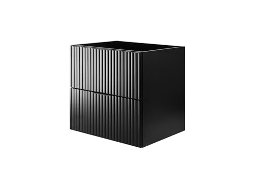 3E 3xE living.com Waschbeckenunterschrank, Schwarz, 60 x 57 x 46 cm, schwarzer Griff, ohne Arbeitsplatte 3E 3xE living.com Waschbeckenunterschrank, Schwarz, 60 x 57 x 46 cm, schwarzer Griff, ohne Arbeitsplatte von 3E 3xE living.com