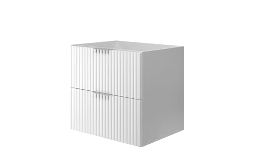 3E 3xE living.com Waschbeckenunterschrank, Weiß, 60 x 57 x 46 cm, Griff Silber, ohne Arbeitsplatte 3E 3xE living.com Waschbeckenunterschrank, Weiß, 60 x 57 x 46 cm, Griff Silber, ohne Arbeitsplatte von 3E 3xE living.com