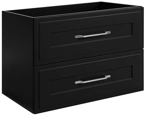 3E 3xE living.com Waschbeckenunterschrank im klassischen Stil im klassischen Stil, schwarz, 80 x 57 x 46 cm von 3E 3xE living.com