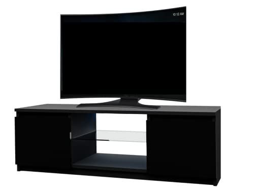 3xEliving TV Schrank/Lowboard Demi 120 Schwarz, B: 120 cm, T: 39 cm, H: 40 cm. Fernsehtisch, TV Ständer, TV Board von 3E 3xE living.com