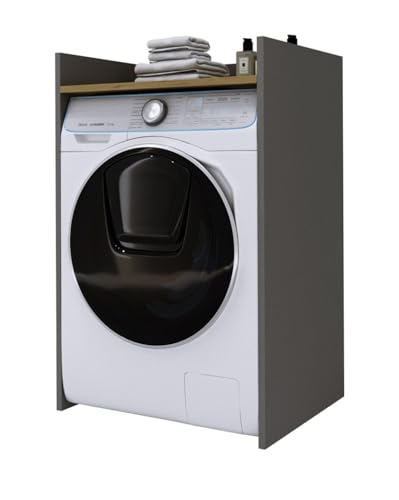 Waschmaschinenschrank freistehend langlebig mit Regal - Anthrazit & Artisan Eiche 64 x 97 x 50cm Waschmaschinenschrank freistehend langlebig mit Regal - Anthrazit & Artisan Eiche 64 x 97 x 50cm von 3E 3xE living.com