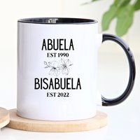Abuela, Bisabuela Becher, Erste Geschenk Personalisiert, Neue Bisabuela, Zu Sein, Zukunft Schwangerschaft Ankündigung von 3Inspiredesigns