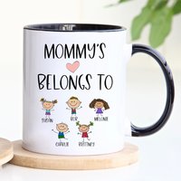 Personalisierte Mama Mit Benutzerdefinierten Kindernamen Becher, Geschenke, Geburtstag, Muttertagsgeschenk, Benutzerdefinierte Geschenke Von Tochter von 3Inspiredesigns