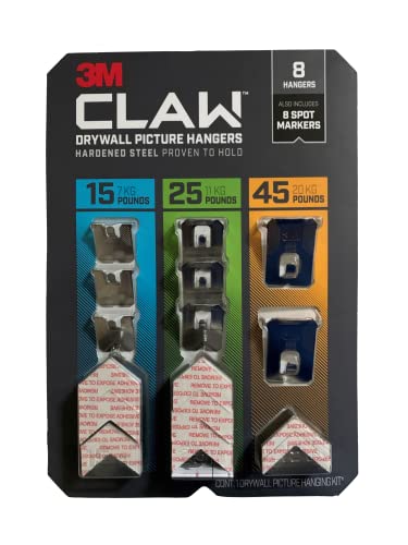 3M Claw Trockenbau-Bilderaufhänger, 8 Aufhänger von 3M CLAW
