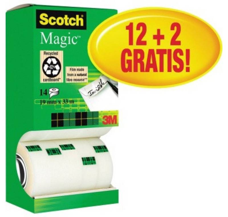 3M Deuschland GmbH Papierscheren Scotch Klebeband Magic 8R14TPR 19mmx3 xx von 3M Deuschland GmbH