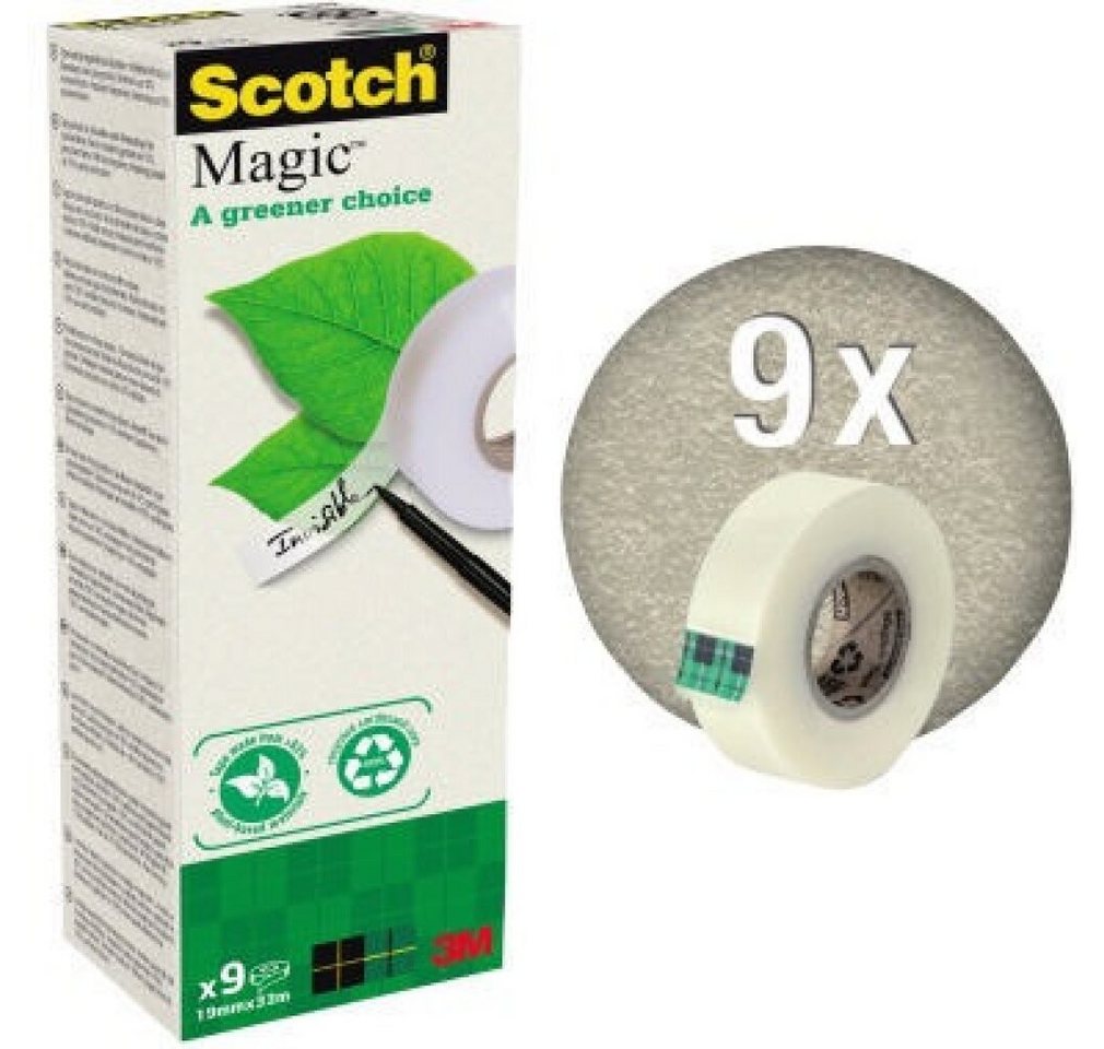 3M Deuschland GmbH Papierscheren Scotch Klebefilm Magic A greener choice Maße: 19 mm x 33 m (B x L) von 3M Deuschland GmbH