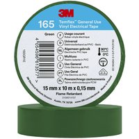 3M Deutschland PVC Elektro-Isolierband 165GR1E Temflex165 grü15X10 von 3M Deutschland