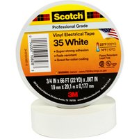 3M Deutschland PVC Elektro-Isolierband 19 mm x 20 m, weiß Scotch 35 19x20 ws - 7100240608 von 3M Deutschland