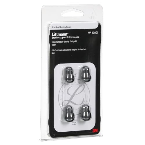3M Littmann Stethoskop-Ersatzteileset, Soft-Ohroliven, 40001, schwarz, groß und klein von 3M Littmann