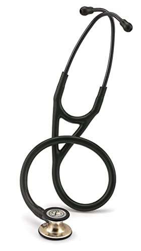 3M™ Littmann® Cardiology IV™ Stethoskop mit Kostenlos Lasergravur (Schwarz - Champagner - 6179) von Littmann