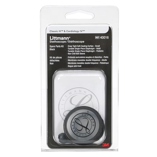 3M Littmann Stethoskop Ersatzteil-Set, Classic III, Cardiology IV und CORE, 40016 , schwarz von 3M Littmann