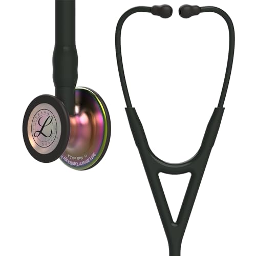 3M Littmann Cardiology IV Stethoskop zur DiagnoseRegenbogen Finish, Schwarz, 6165 von Littmann