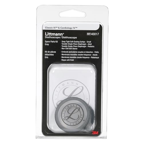 3M Littmann Stethoskop Ersatzteil-Set, Classic III, Cardiology IV und CORE , 40017, grau von 3M Littmann