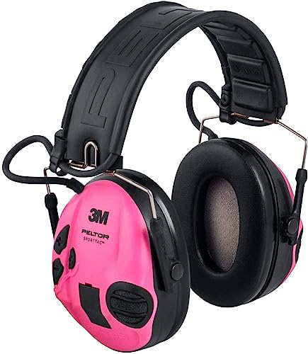 3M Peltor SportTac Gehörschutz pink - Ohrschützer mit aktiver Schalldämmung speziell für Jäger und Sportschützen - Dynamische Geräusch-Regelung - SNR 26dB von 3M